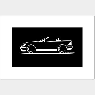 Mercedes Benz SLK R170 White Posters and Art